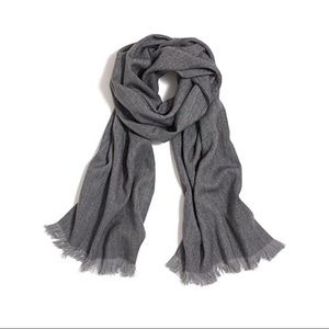 J. Crew Mercantile Gray Herringbone Scarf